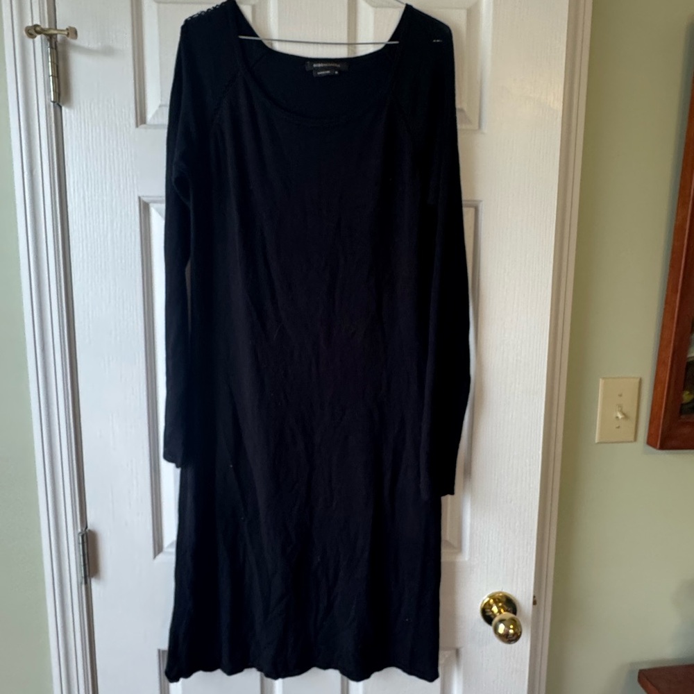 BCBG MAX AZRIA Black Sweater Winter Dress